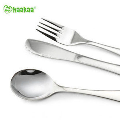 图片 Haakaa stainless steel cutlery set